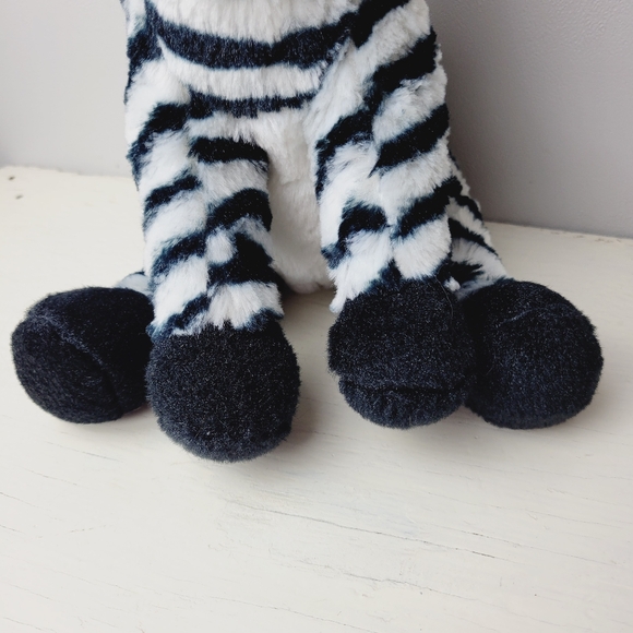 Adventure Planet Zebra Stuffed Zoo Animal Plush Black White Striped 10" Soft - Picture 5 of 15